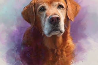 draw memorial pet portrait from photo