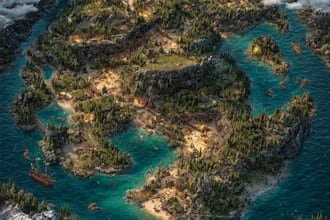 design an original treasure map and fantasy pirate map