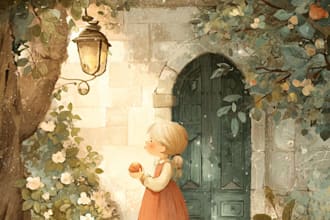 design unique children book illustration and storybook