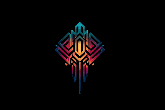 create a design futuristic cyberpunk logo or typography