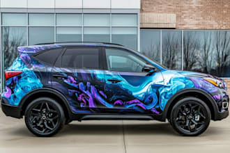 creative custom car wrap