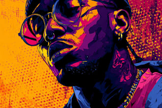 design pen and pixel 90s hip hop style cover art