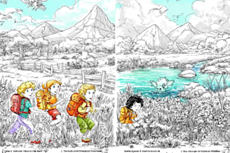 draw colorful childrens book illustration for you