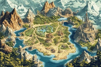 map illustration, map design