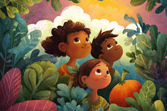 draw children story book illustration for amazon kdp
