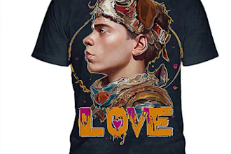 make hand drawn design for you merch t shirt tote bag