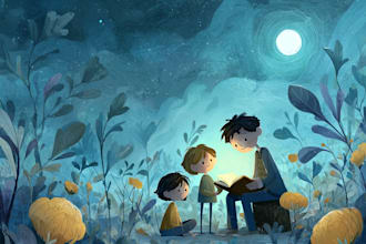children story book illustration children story