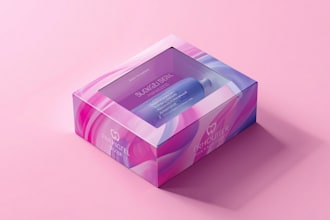 create modern product packaging design with dieline