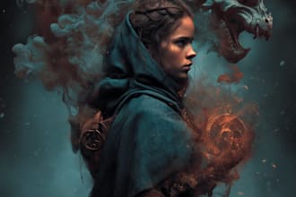 fantasy book cover design or fantasy book cover