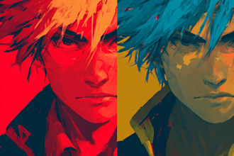 make anime character art