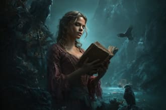 fantasy book cover design or fantasy book cover