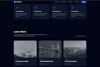 create a modern responsive website for startups