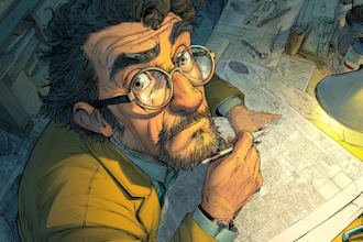 comic book illustration with comic book illustrator