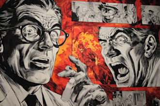 comic book illustration with comic book illustrator