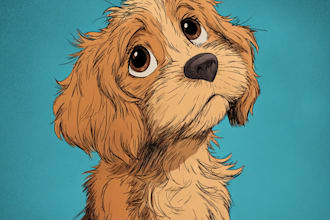 pet portrait into cute disney style