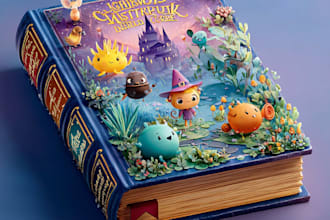 design a striking cartoon book cover