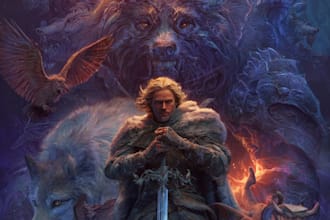 draw fantasy book cover, illustration