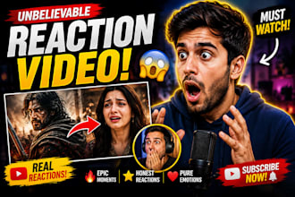 create professional youtube reaction video thumbnails