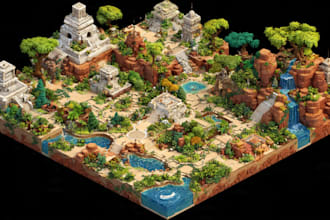 draw a unique vector or isometric map