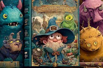 design a professional cartoon book cover
