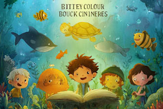 create a unique childrens book cover design