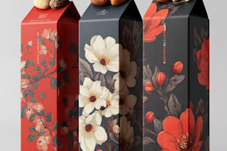 do premium packaging design, product label, box package, pouch bag design