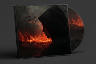 design creative music album cover art or music song artwork
