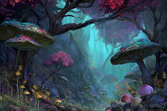illustrate 2d environment concept art and background