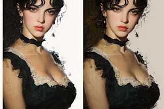 create artistic oil painting portraits
