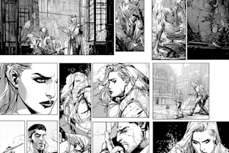 draw special comic illustration or graphic novel