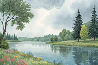 design a watercolor illustration
