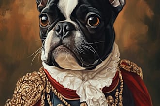 custom pet portrait, dog portrait, cat portrait