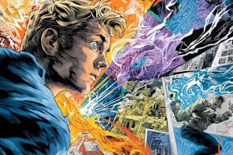 comic book illustration with comic book illustrator