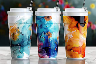 design awesome 20,30oz tumbler wrap design sublimations