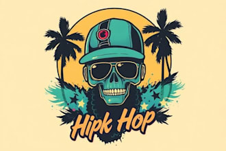 design professional vintage hip hop shirt artwork for your brand