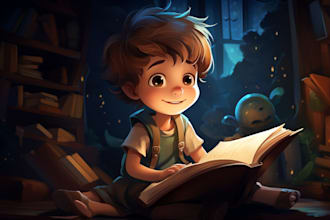 create amazing children and kids story book illustration