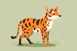 create professional animal vector illustrations with clean style