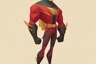 create cartoon avatar and superhero character of yourself