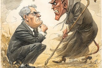 do digital political cartoon for political cartoon
