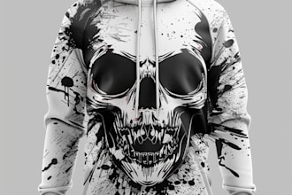 streetwear hoodie design with mockup