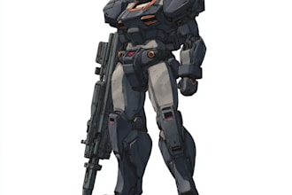 create retro mecha or scifi gundam art