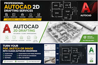 create professional autocad 2d drafting drawings