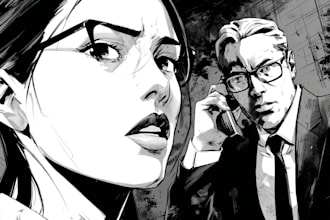 comic book illustration with comic book