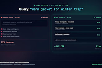 implement rag vector search and ai semantic search for your ecommerce