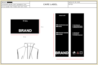 design and create activewear or sportswear tech packs