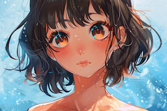 draw custom anime art of your oc, character, and fanart