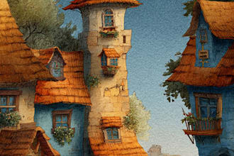 illustrate kids character for children story book