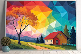 make colorful abstract art for home and office decor