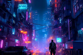 create a cyberpunk scifi futuristic city