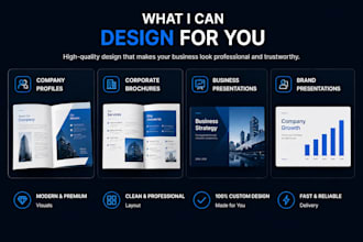 design a modern company profile brochure PDF